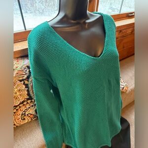 GAP Cotton Sweater Emerald Medium Jewel 💎 Tone Vibes